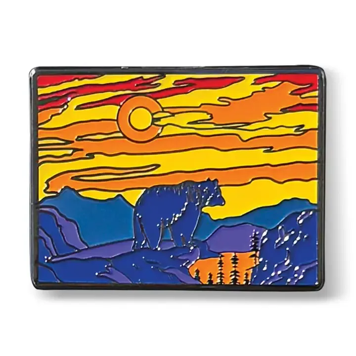 Colisco Bear Colorado Lapel Pin – Enamel Travel Souvenir Pin
