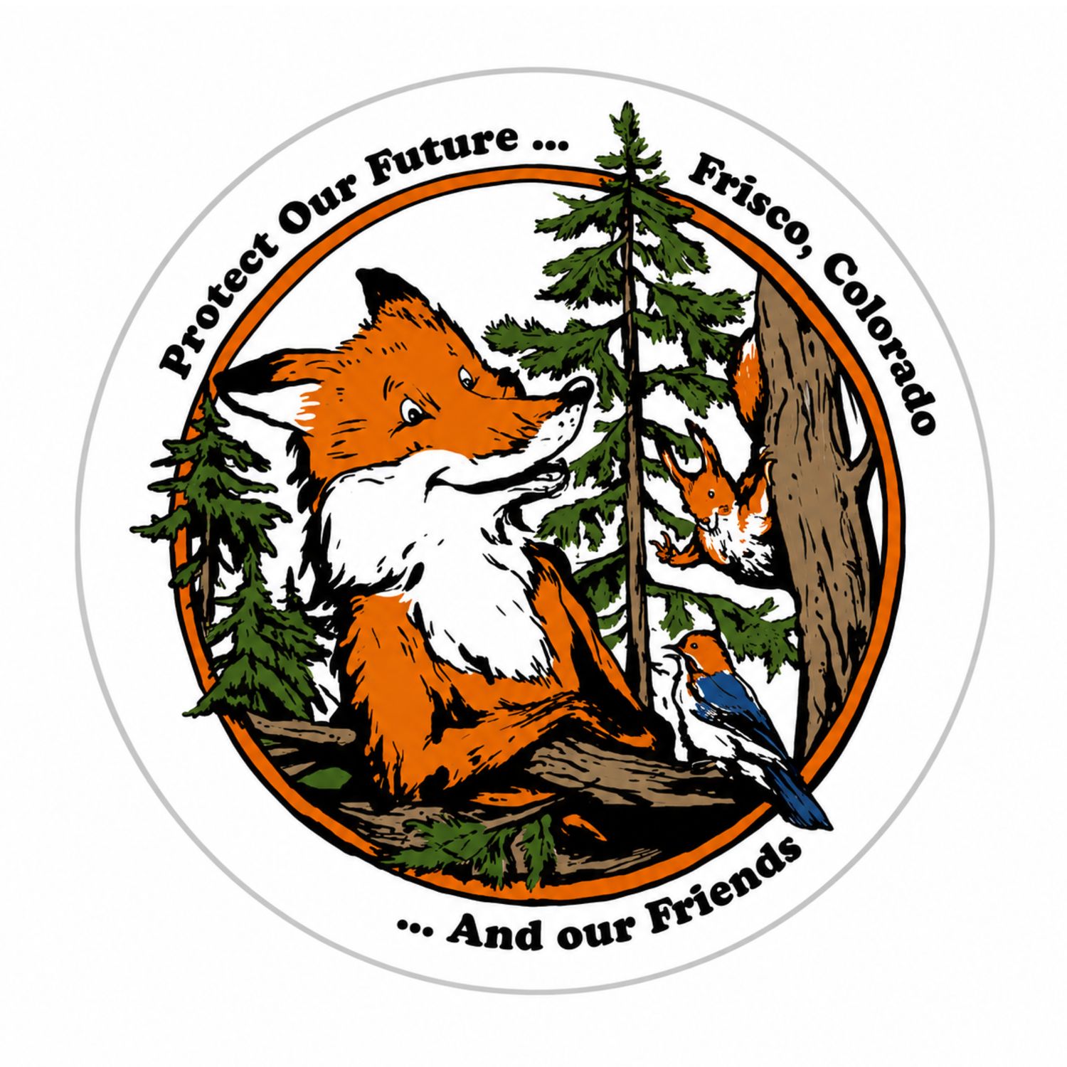 Colisco Frisco Colorado Fox Forest Friends Outdoor Vintage Sticker