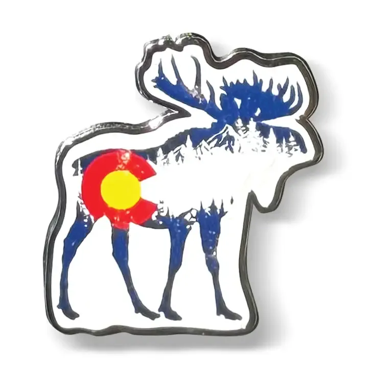 Colisco Moose Colorado Lapel Pin – Enamel Travel Souvenir Pin