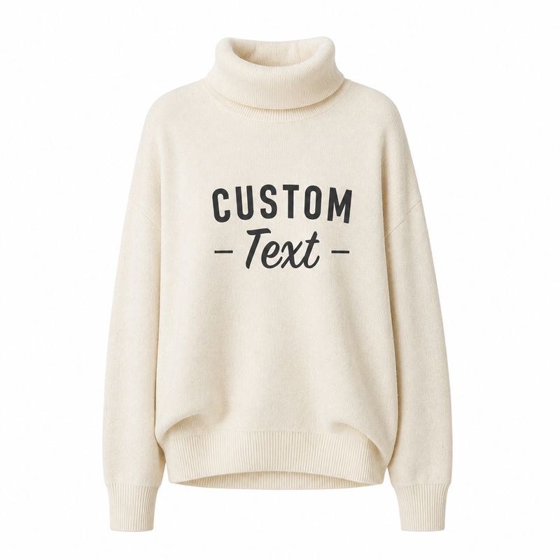 Custom 100% Pure Cashmere Turtleneck Sweater
