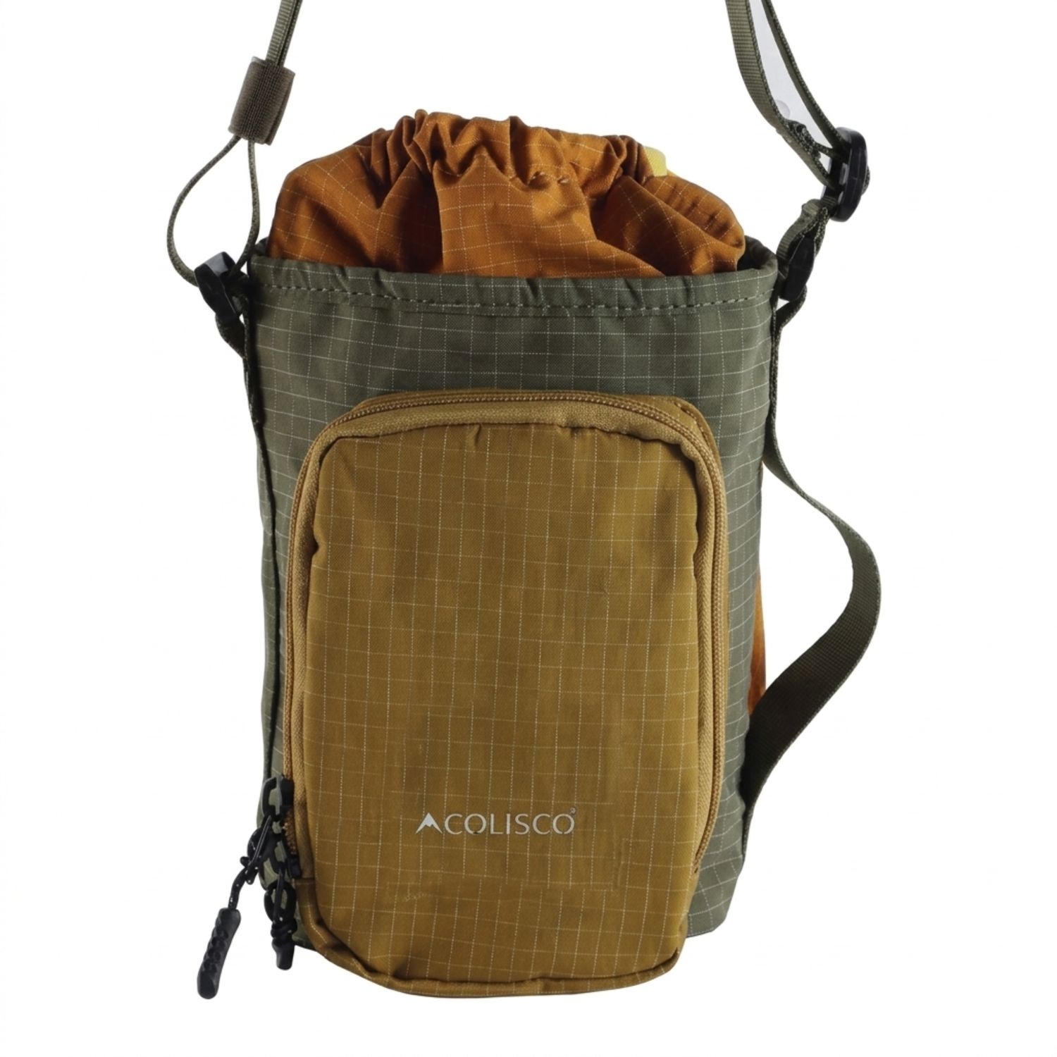 Colisco Bottle Bag IV Lightweight Brown Green Water Bottle Carrier