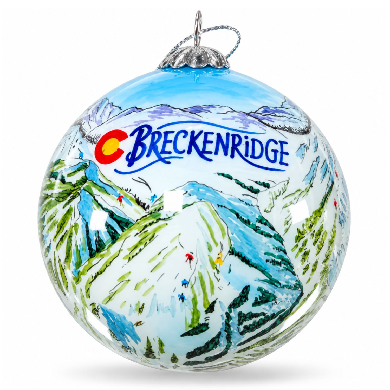 Colisco Breckenridge Mountain Ski Scene Ornament
