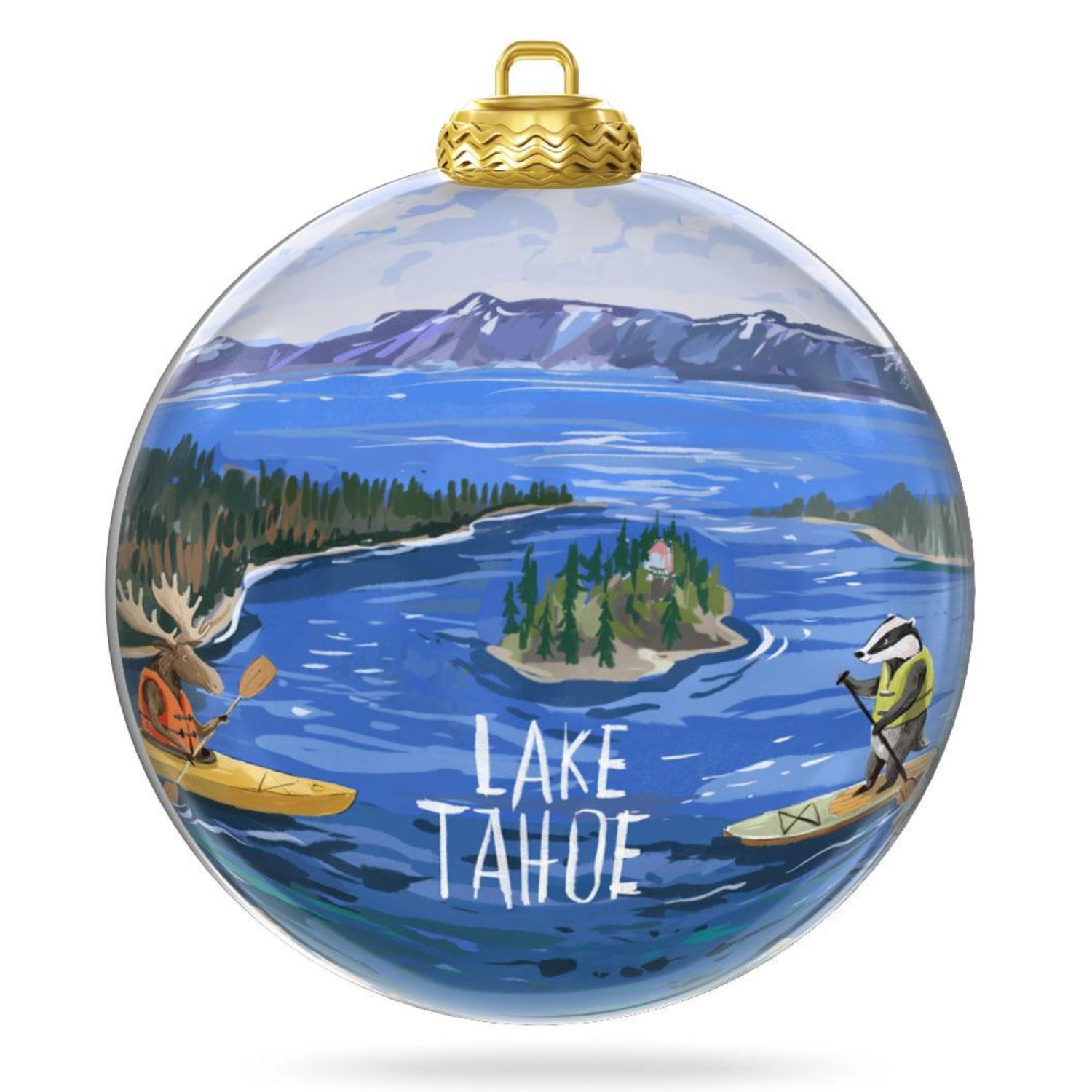 Colisco Lake Tahoe Wildlife Hand Painted Ornament