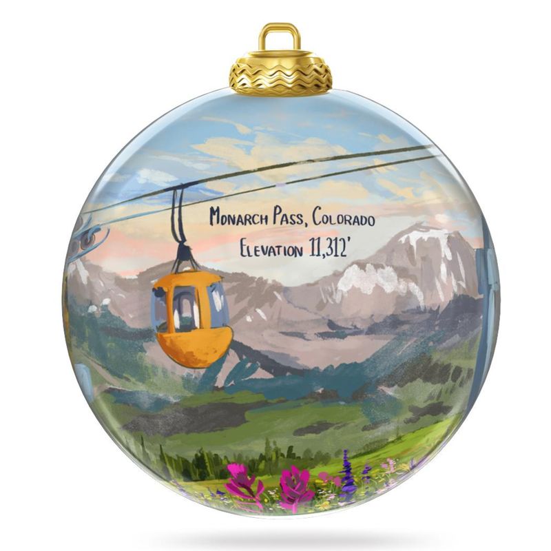 Colisco Monarch Colorado Gondola Hand Painted Ornament
