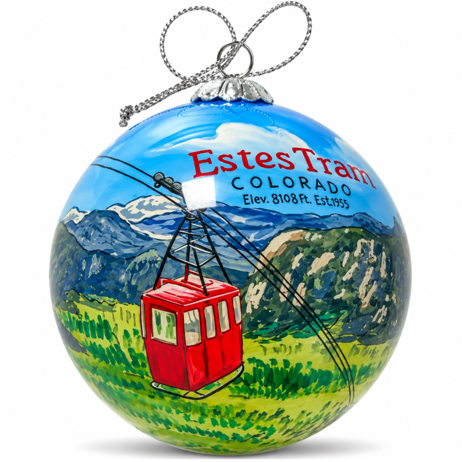Colisco Estes Tram Colorado Hand Painted Ornament