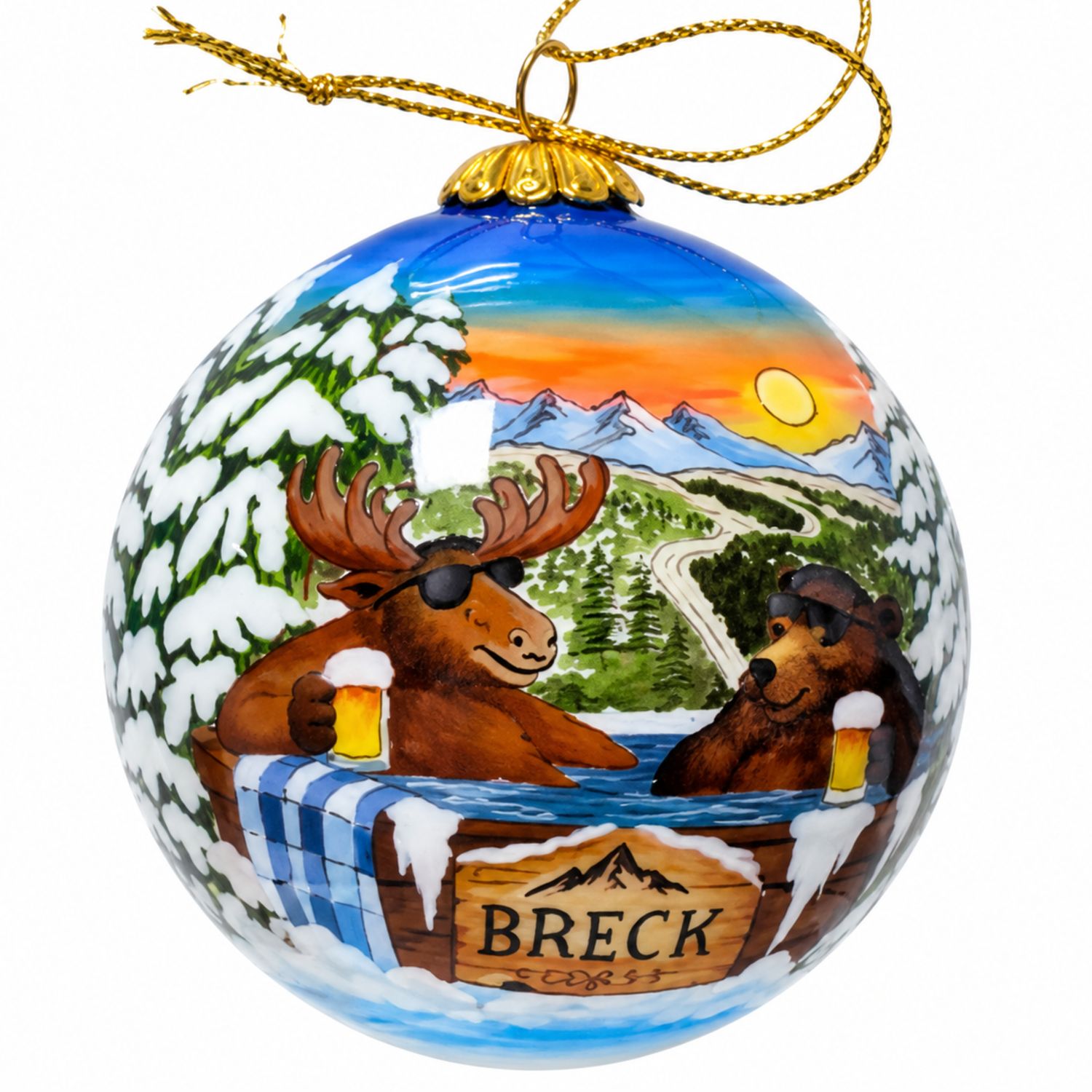 Colisco Breckenridge Hand Painted Glass Ornament