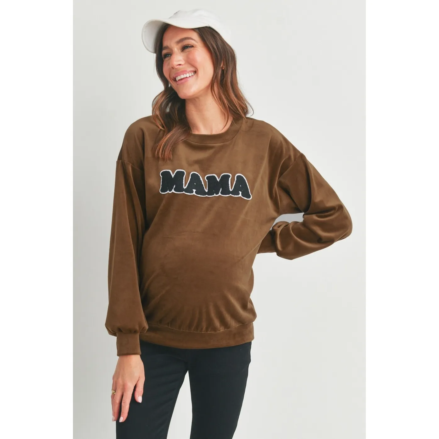 Velvet Mama Crewneck Maternity Sweatshirt