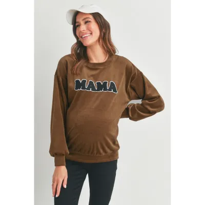 Velvet Mama Crewneck Maternity Sweatshirt
