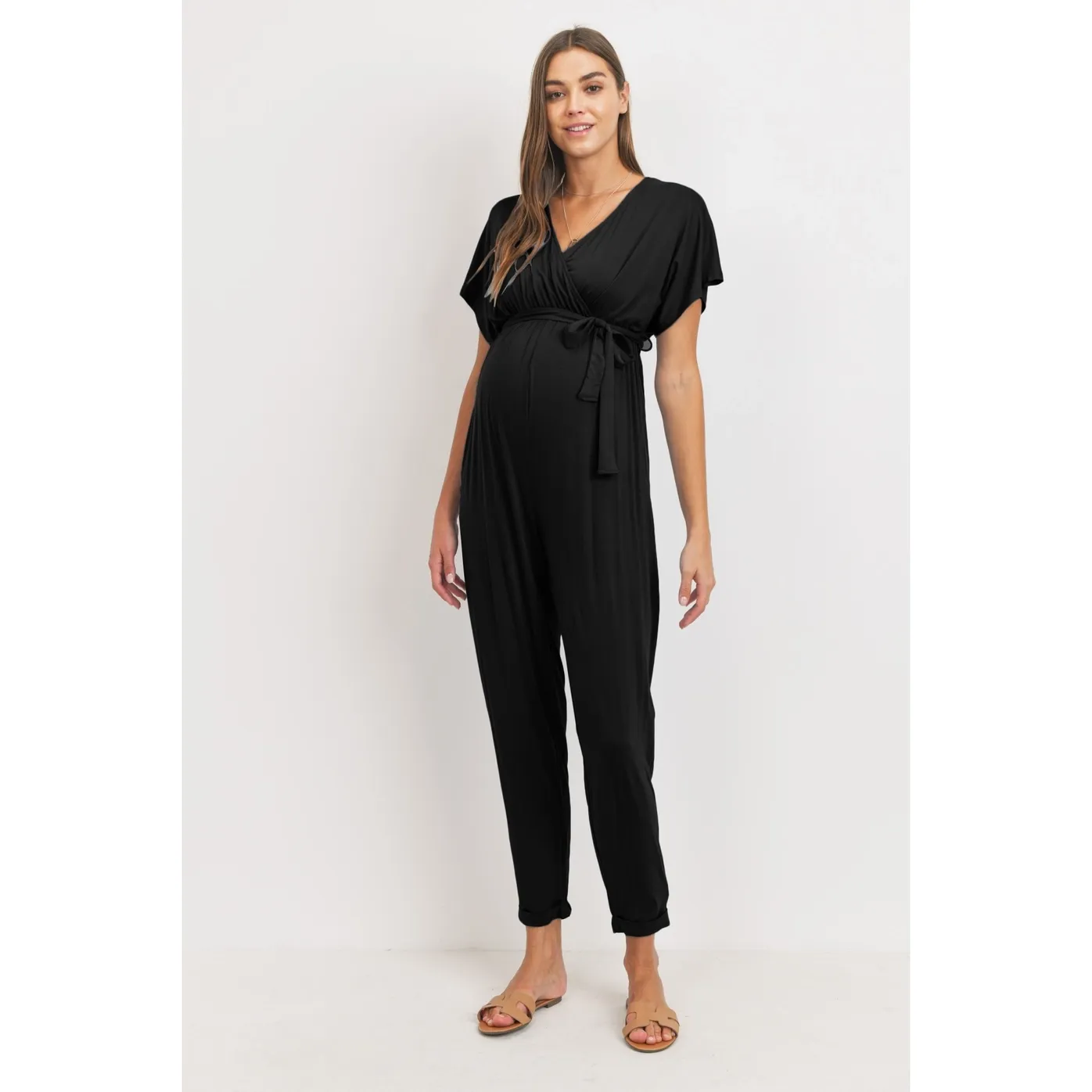 Dolman Sleeve Maternity Nursing Jumpsuit