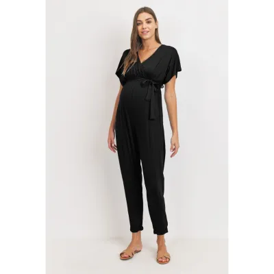 Dolman Sleeve Maternity Nursing Jumpsuit