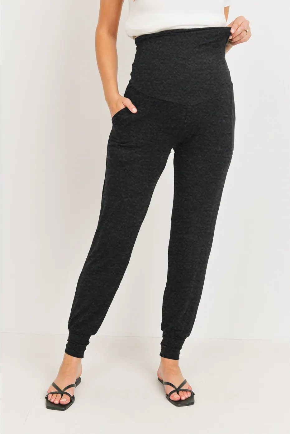 Full Panel Maternity Knit Jogger Pants