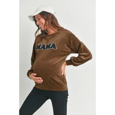 Velvet Mama Crewneck Maternity Sweatshirt