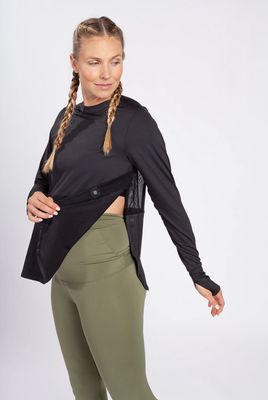 Marathon Long Sleeve Shirt – Maternity Layer with Magnetic Nursing Access