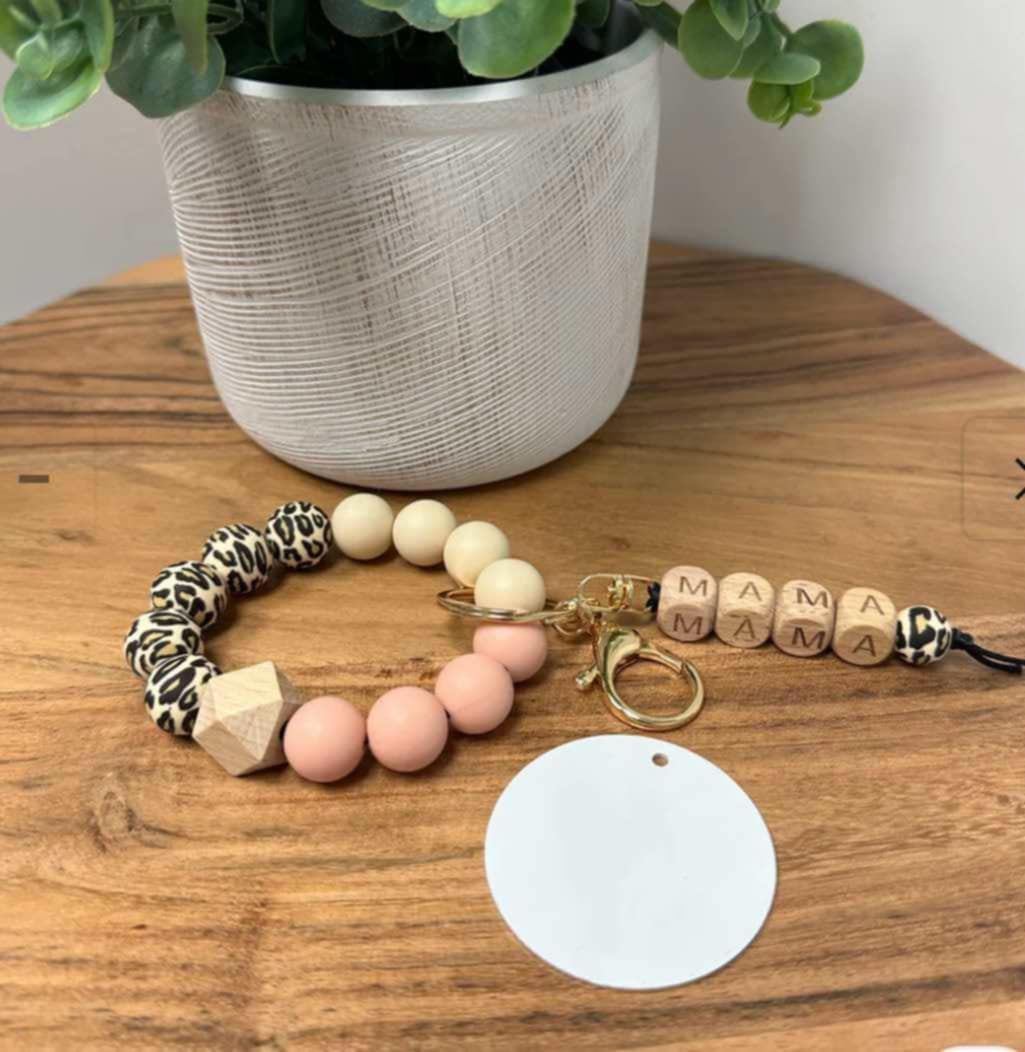 Beaded Mama Keychain, Style: Wristlet