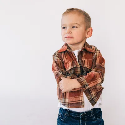 SALE Lightweight Rust Flannel - Infant / Child