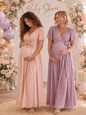 Chiffon Maxi Dress with Slit