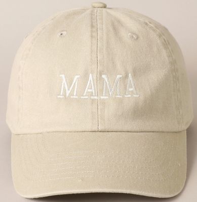 Mama Embroidered Cotton Baseball Cap