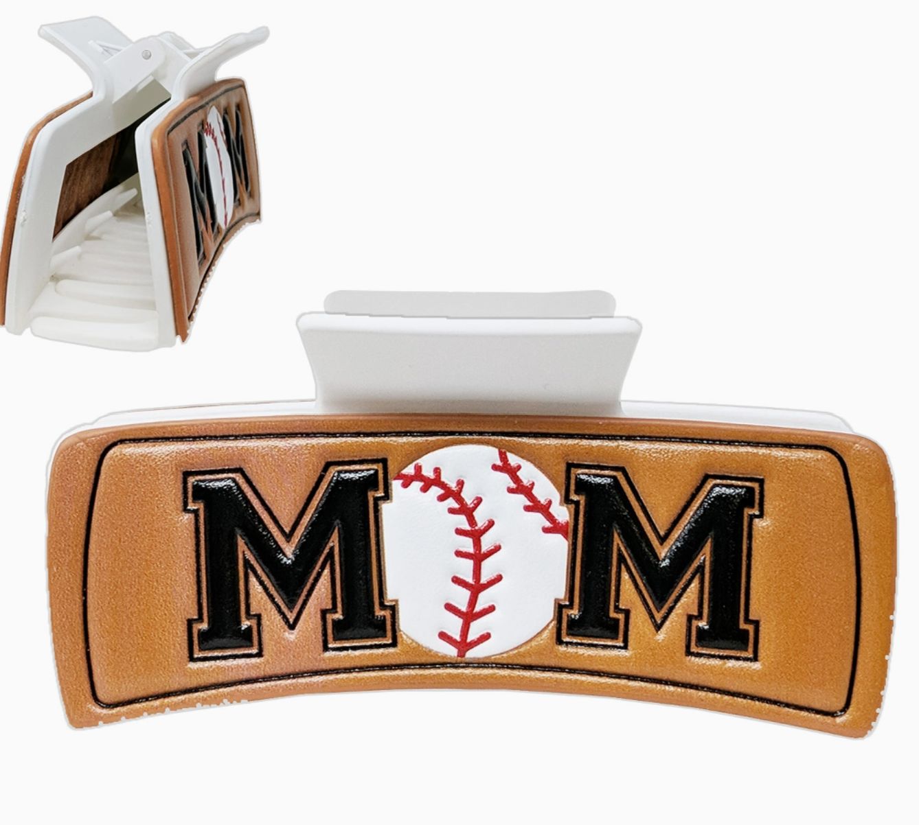 Mom  Leather Hair Claw