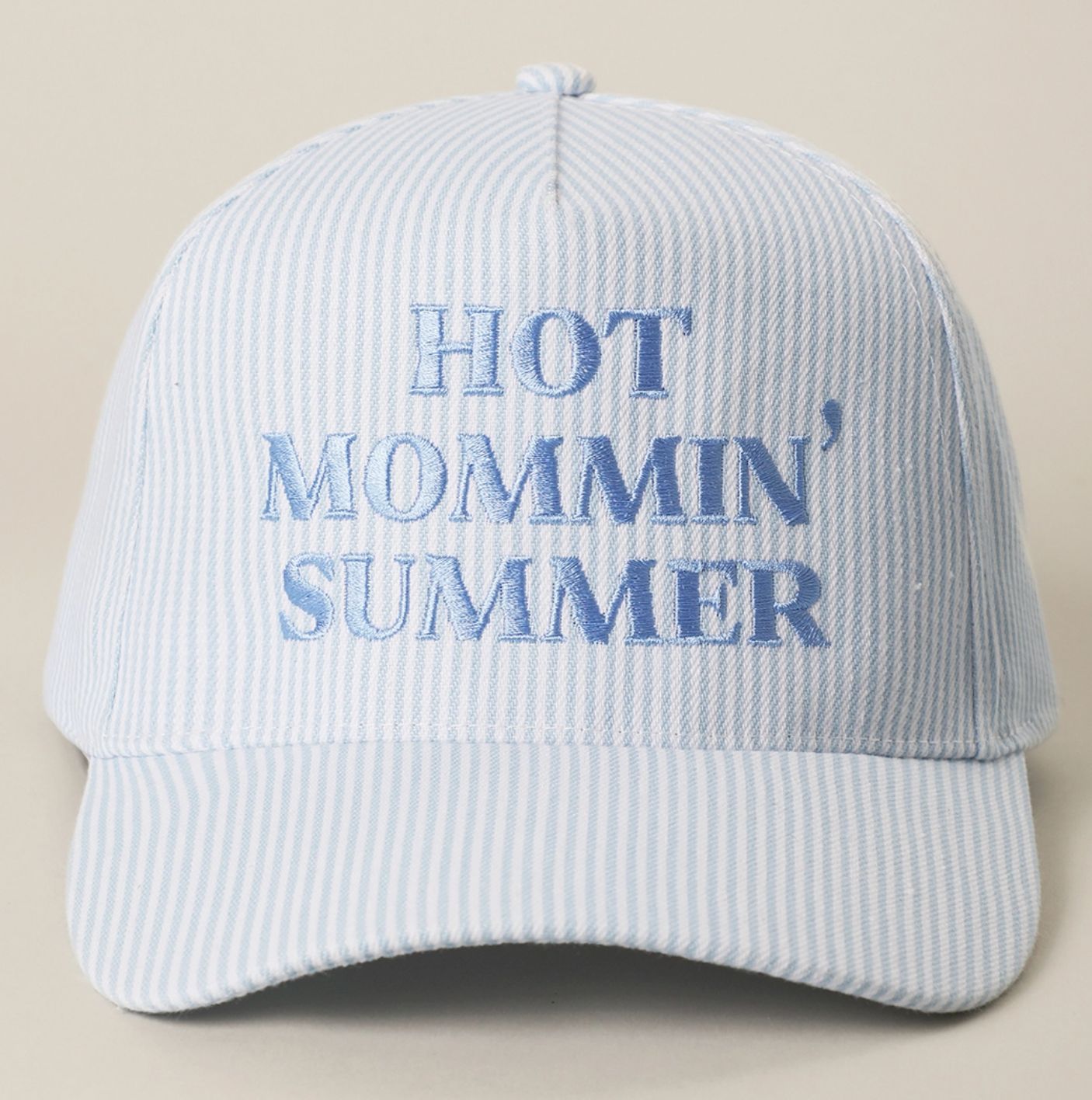 SALE Hot Mommin' Summer Embroidered Striped Trucker Hat