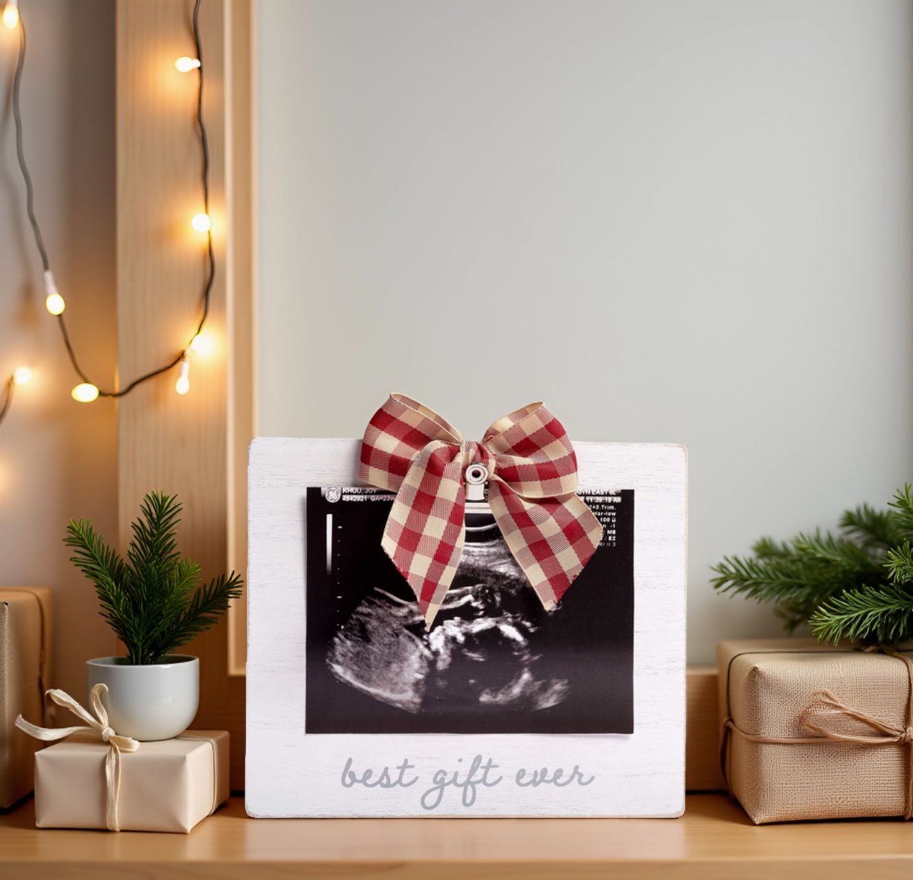 Best Gift Ever Sonogram Holiday Picture Frame
