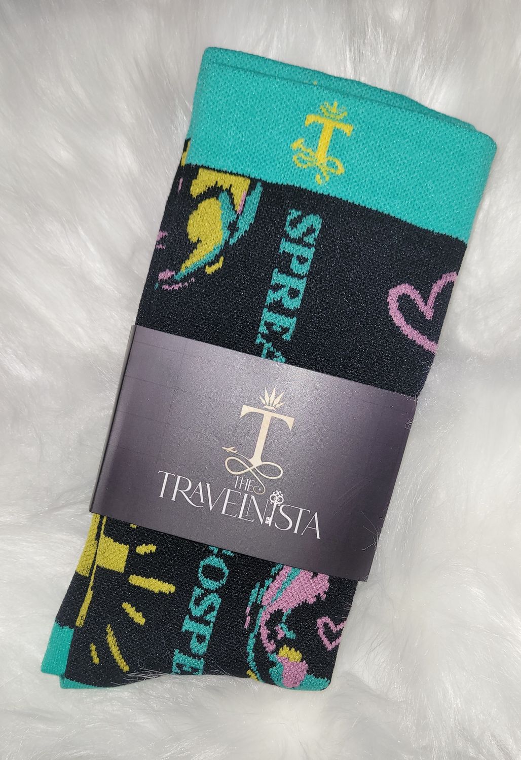 Spread the Gospel - Black Pastel Compression Sock
