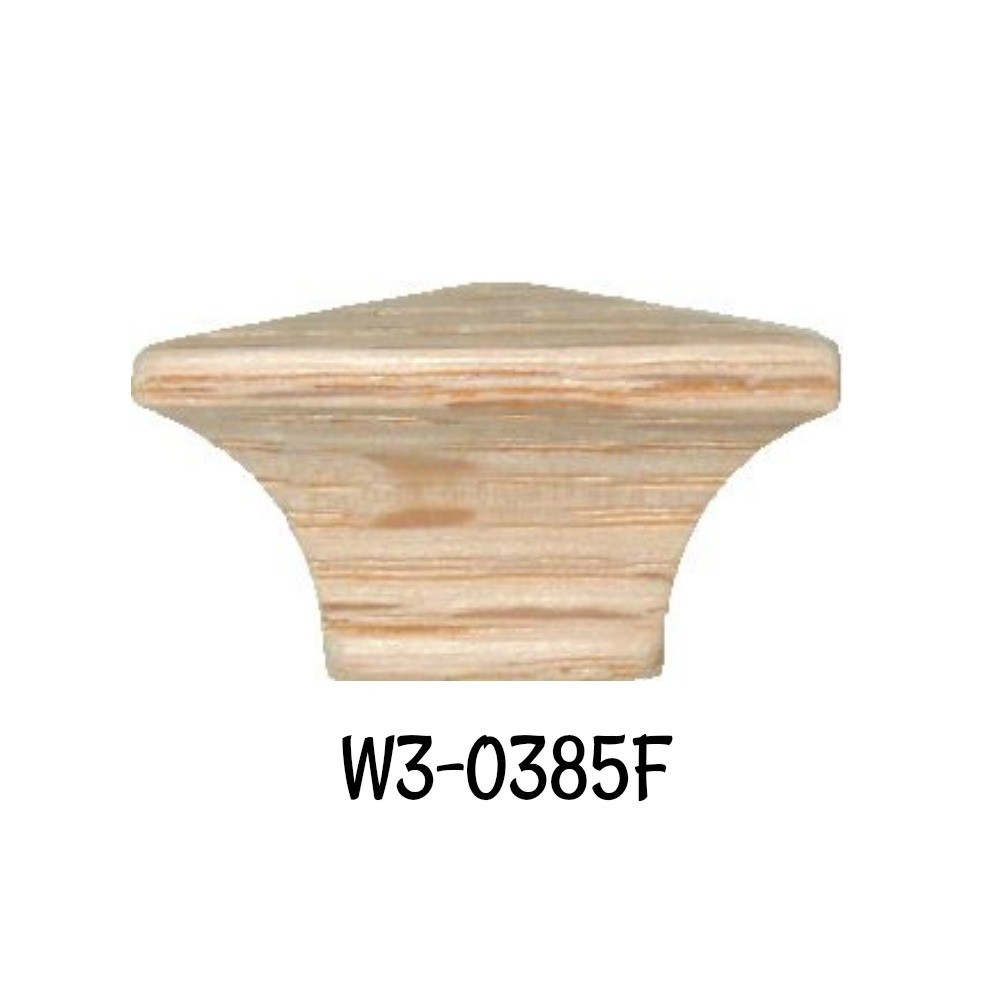 Square OAK Wood Grain Knob - 1-1/4"