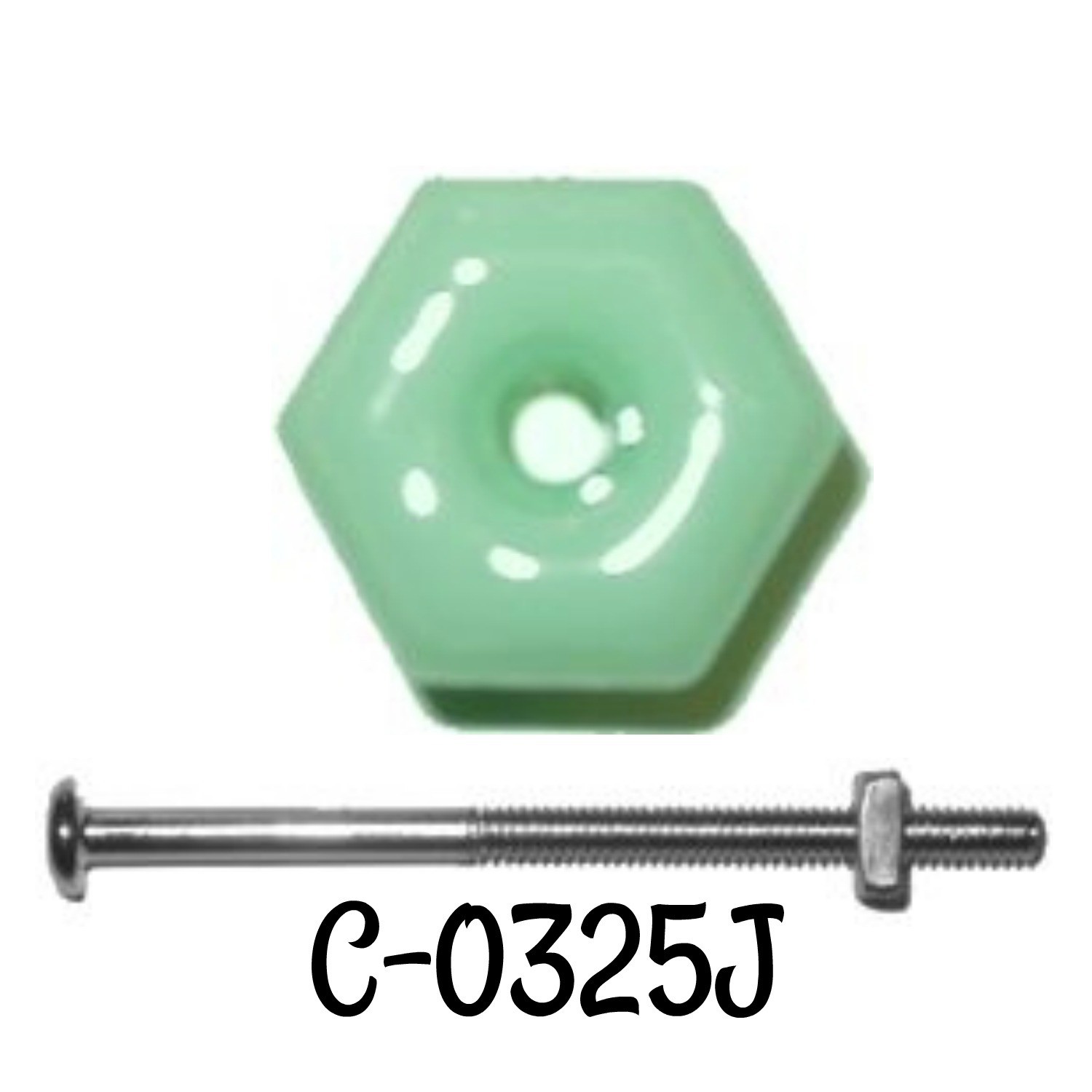 Glass Knob - Jadite - 1 3/16"