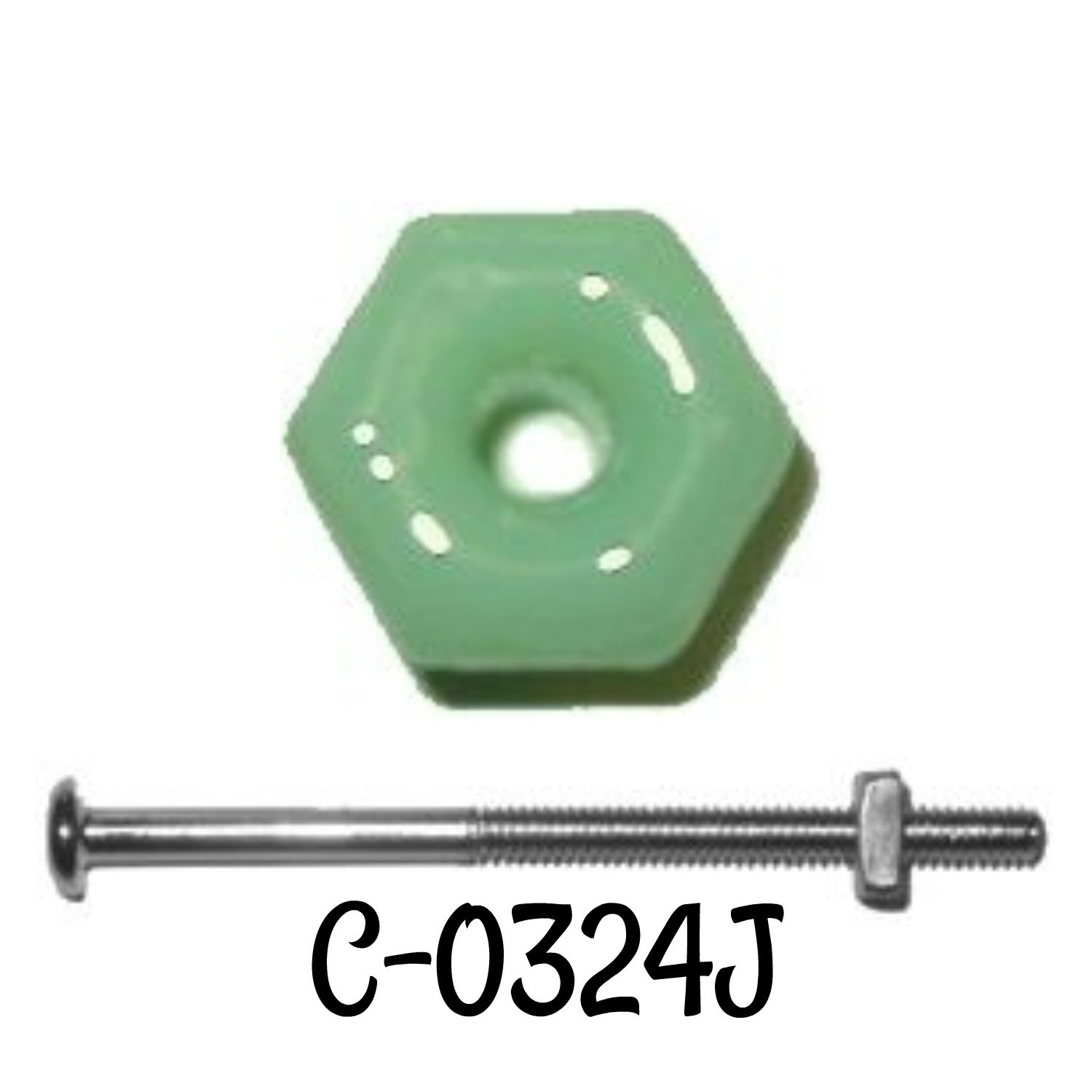 Glass Knob - Jadite - 15/16"