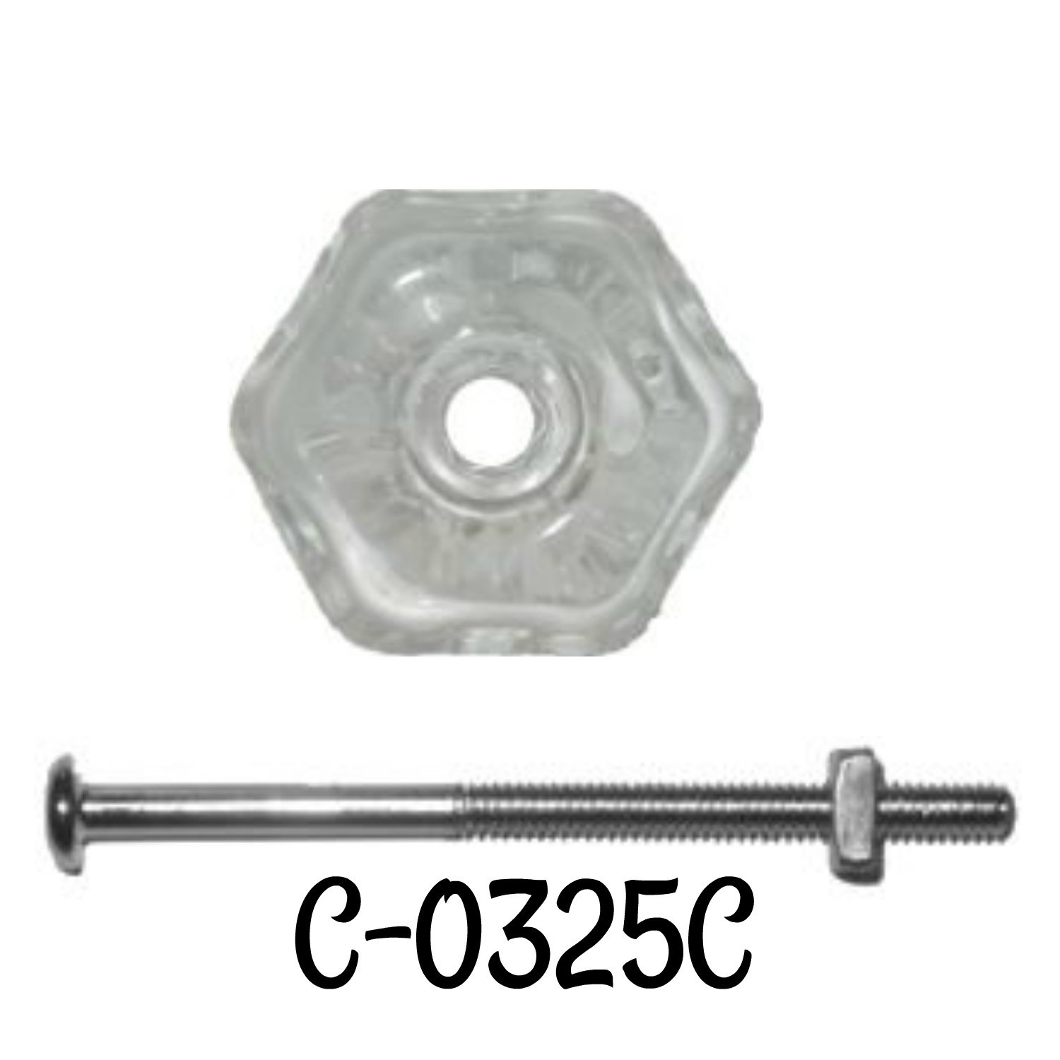 Glass Knob - Clear - 1 3/16"