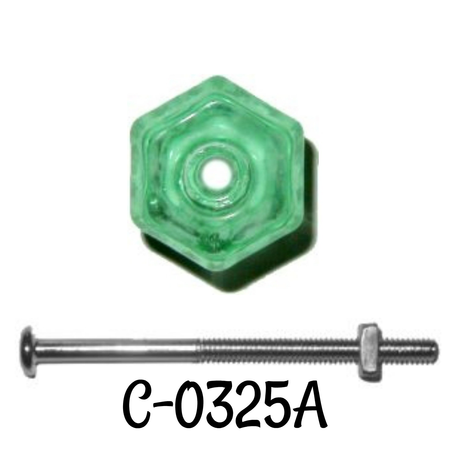 Glass Knob - Light Green - 1 3/16"