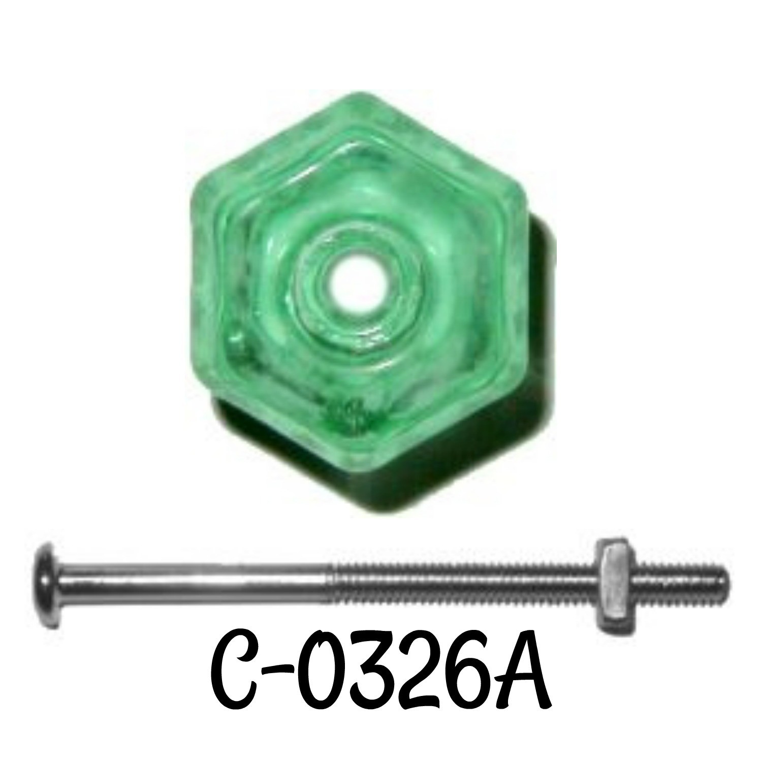 Glass Knob - Light Green - 1 7/16"