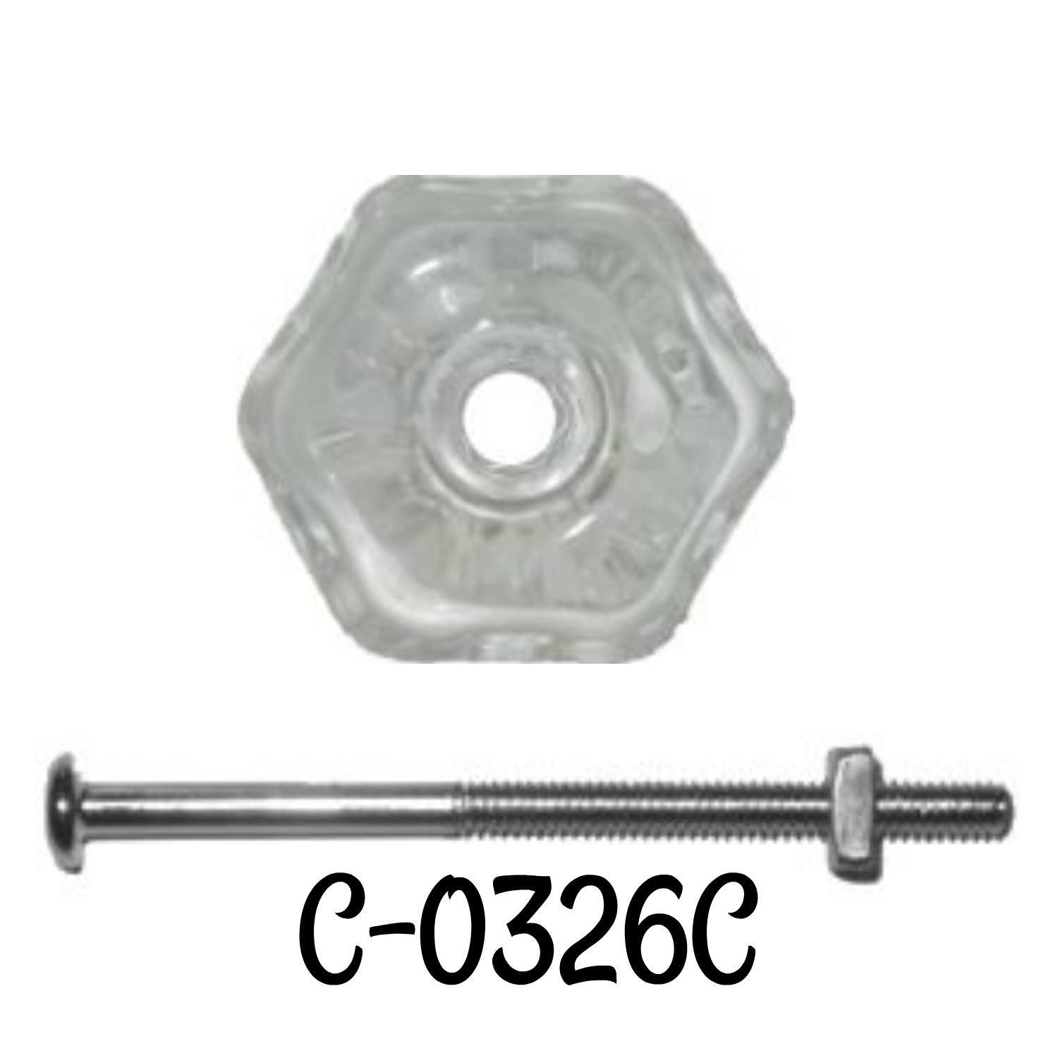 Glass Knob - Clear - 1 7/16"
