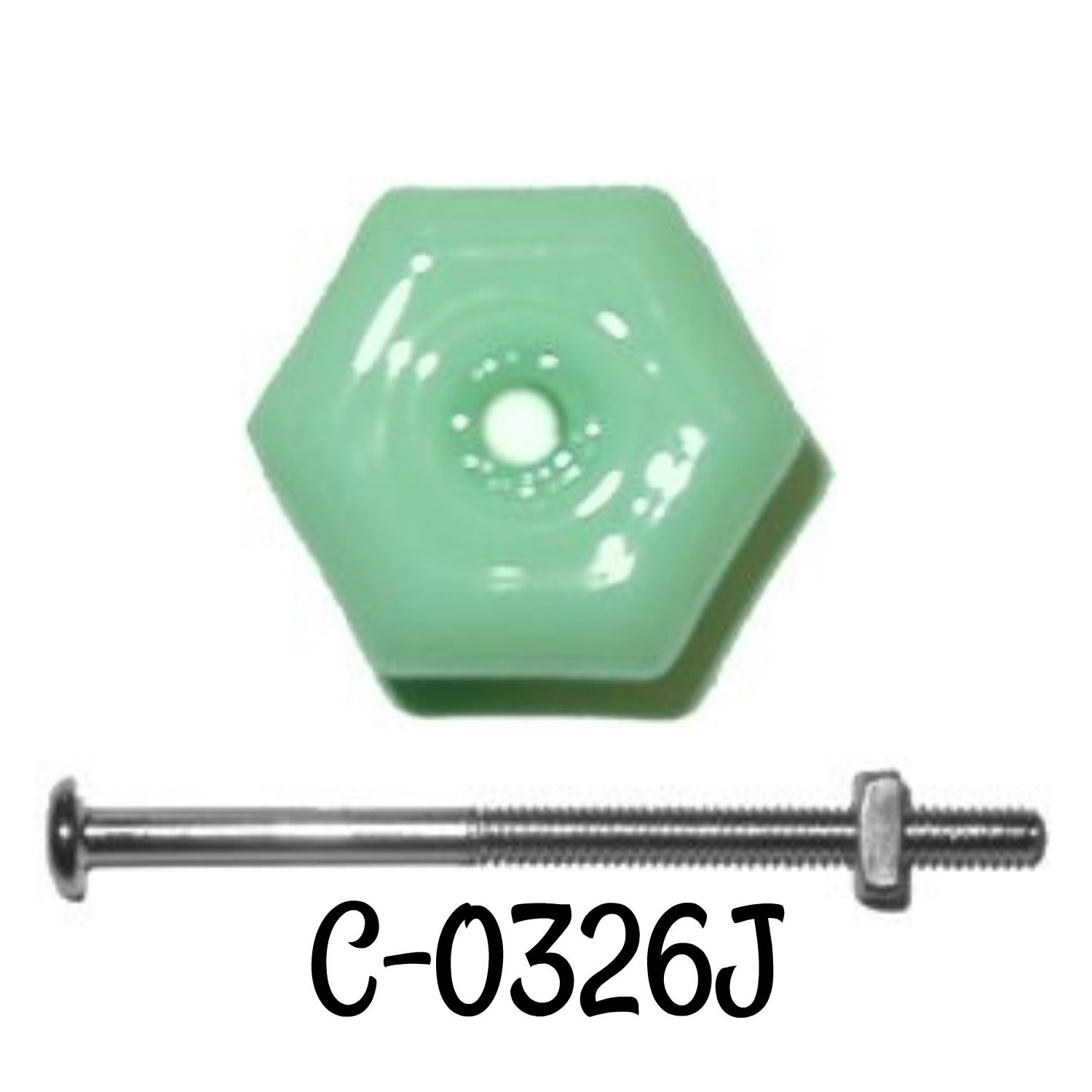 Glass Knob - Jadite - 1 7/16"