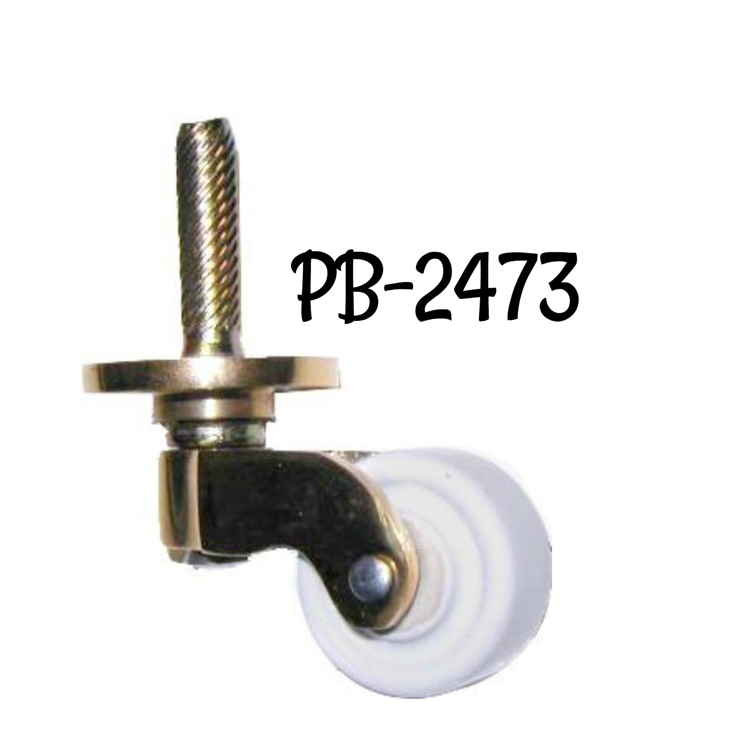 Cast Brass PLATFORM CASTER with Porcelain Wheel