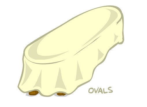 6109 Vinyl Oval Tablecloths