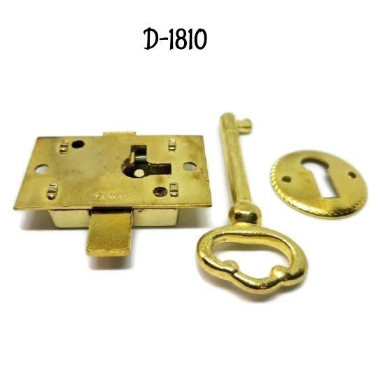Economy Flush Mount Lock Set - Brass Plated