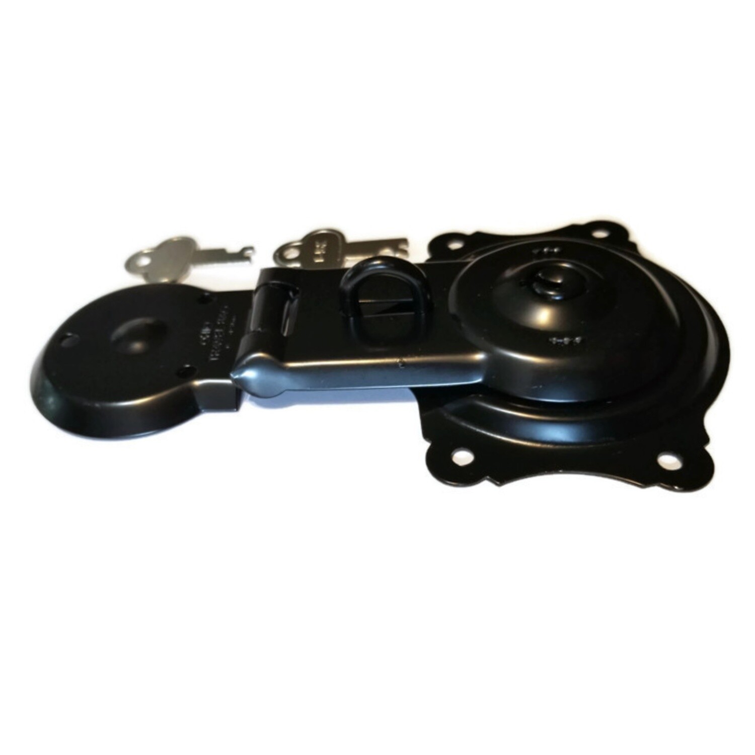 Trunk Lock with Keys - Black Powder Coated Steel