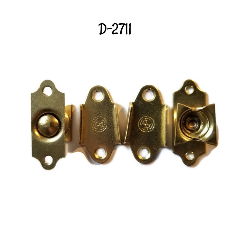 Metal Mirror Mounting Brackets - Brass plated Mirror Clips