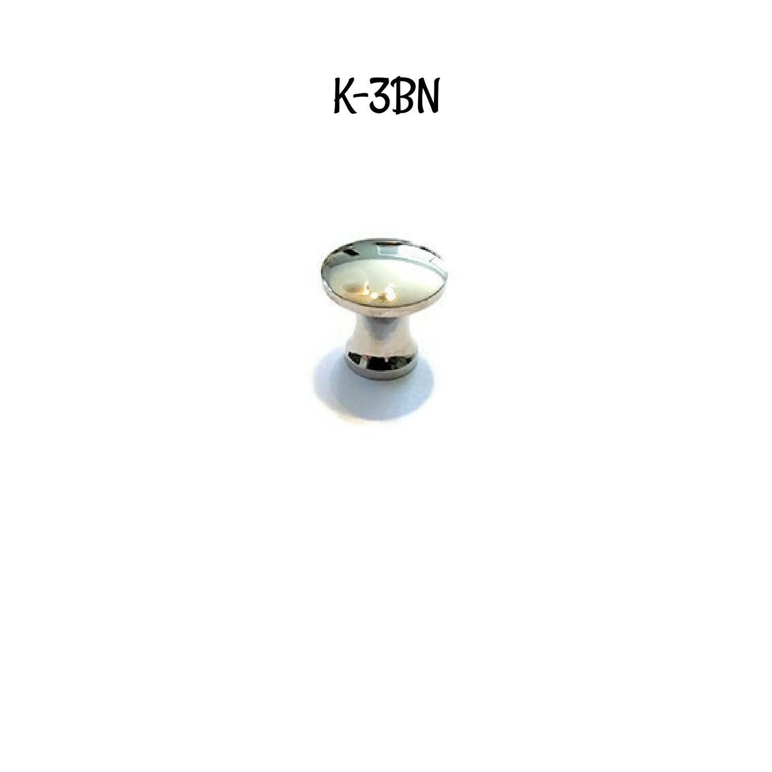 Polished Turned BOOKCASE Nickel Plated Brass Knob - 1/2