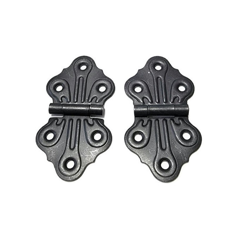 Pair of decorative vintage style hinges Oil Rubbed Bronze Finish