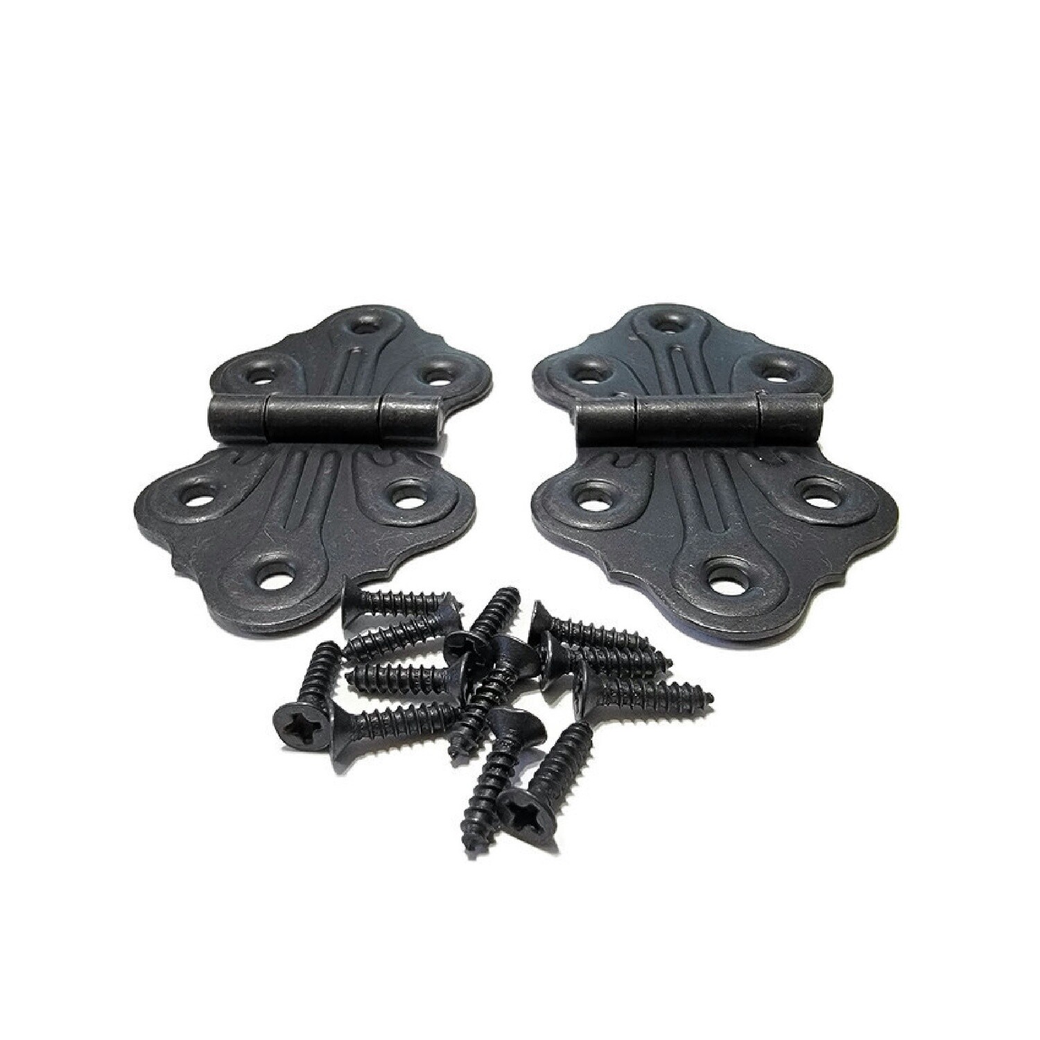 Pair of decorative vintage style hinges Oil Rubbed Bronze Finish