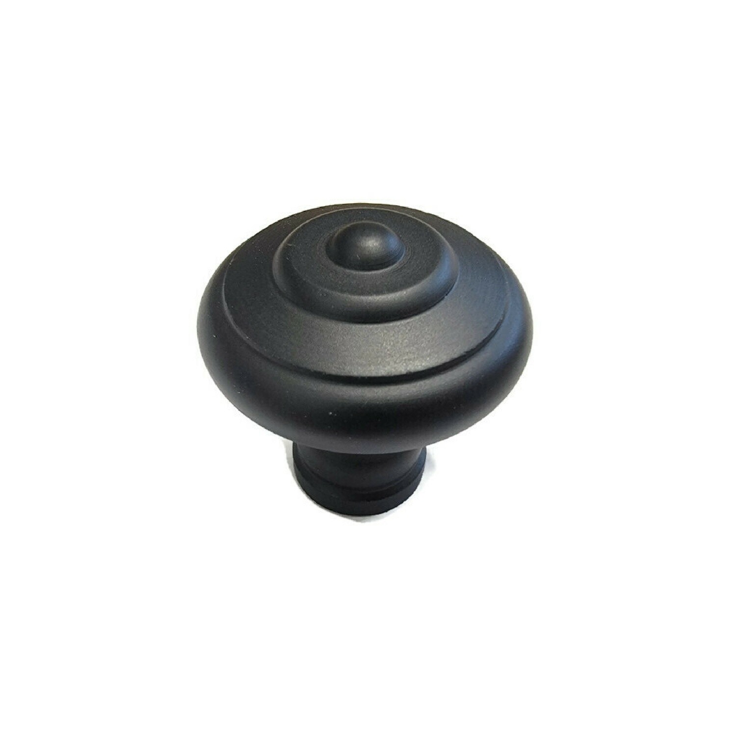 Cast Iron Knob with Concentric Rings - 1-1/8&quot; diameter