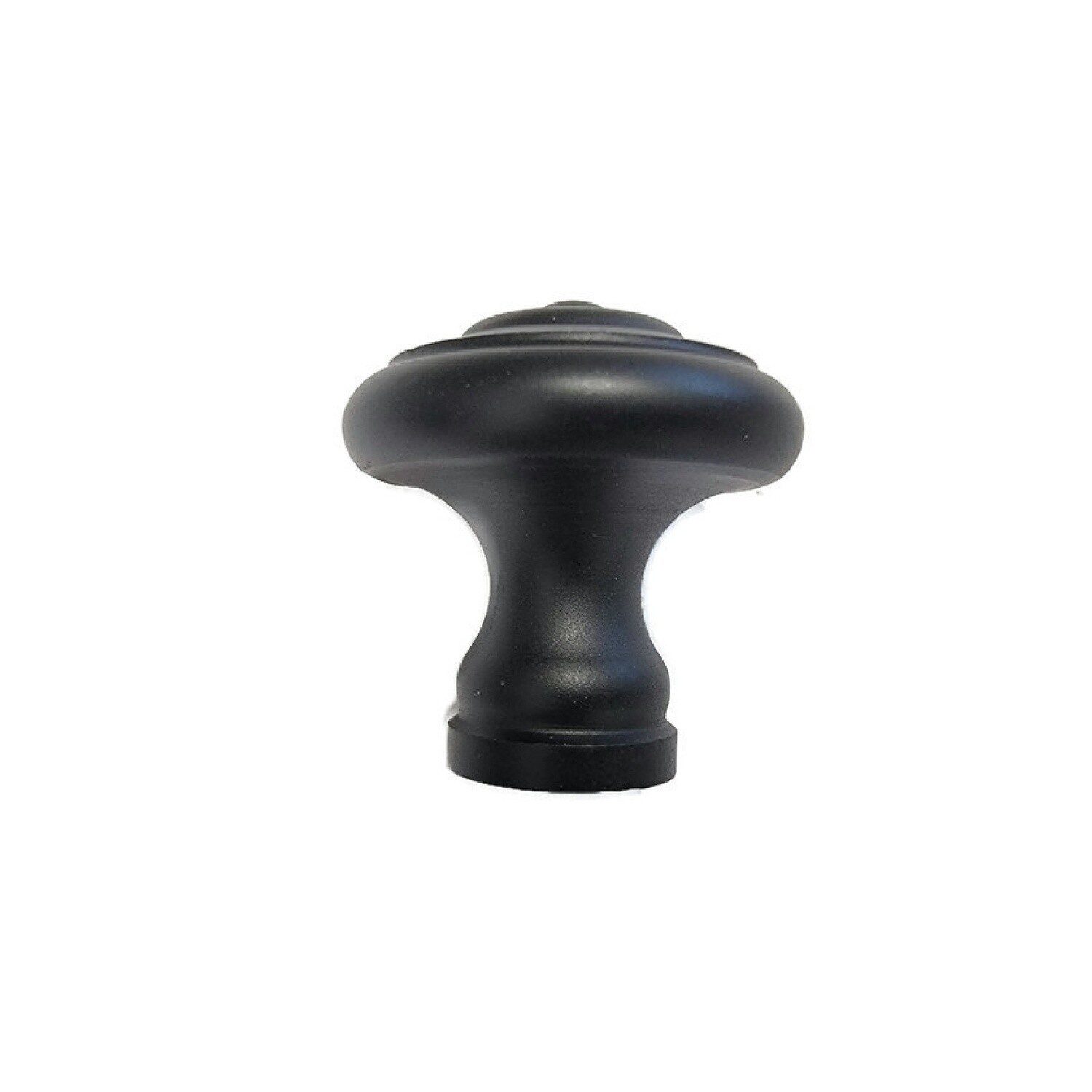 Cast Iron Knob with Concentric Rings - 1-1/8" diameter