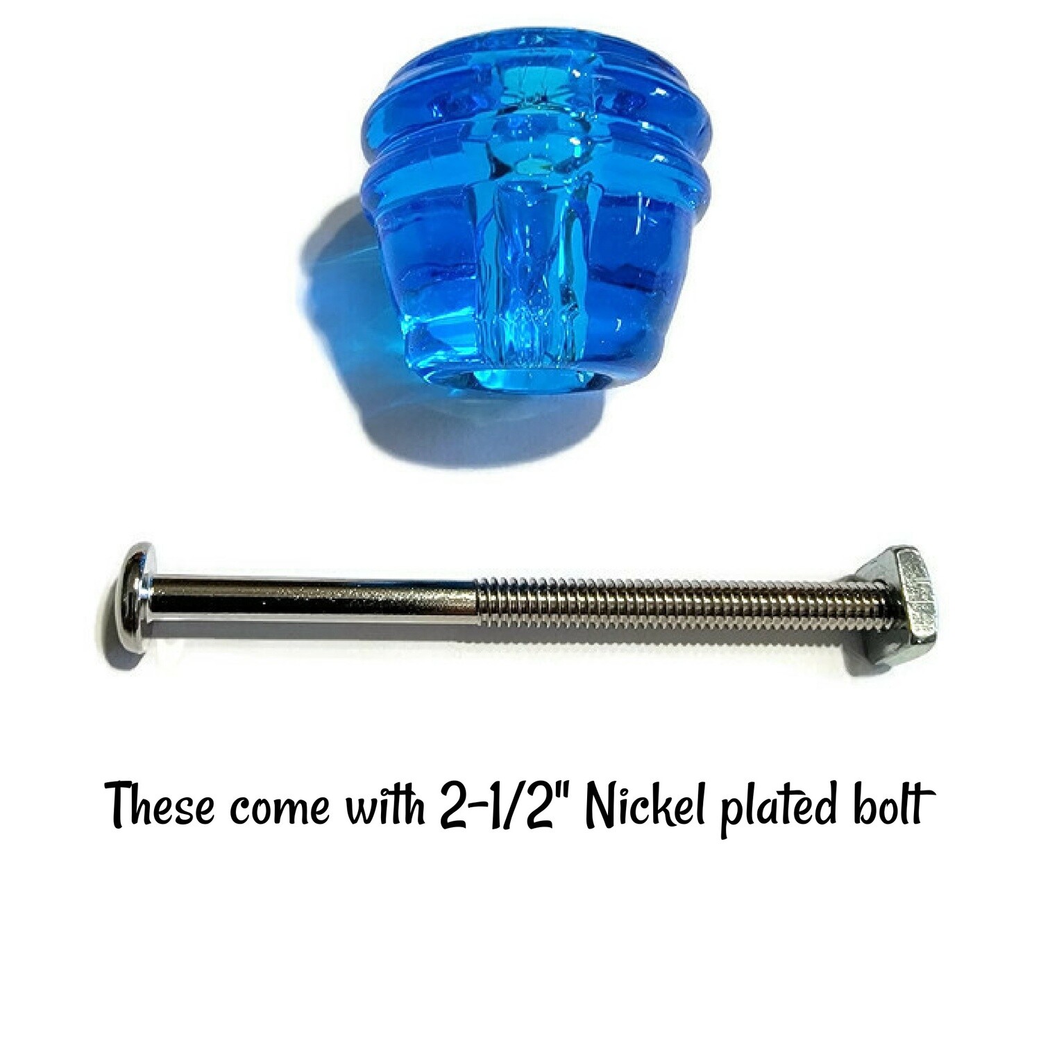 Art Deco Glass Knob - CLEAR