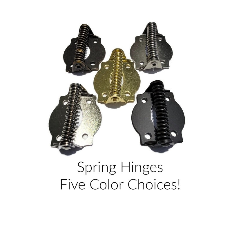 Spring Hinges available in five finishes - sold by the pair