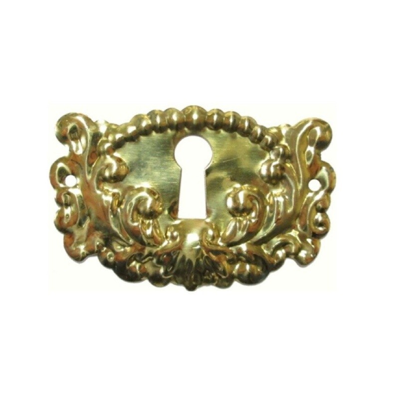 Stamped Brass Victorian Keyhole Cover