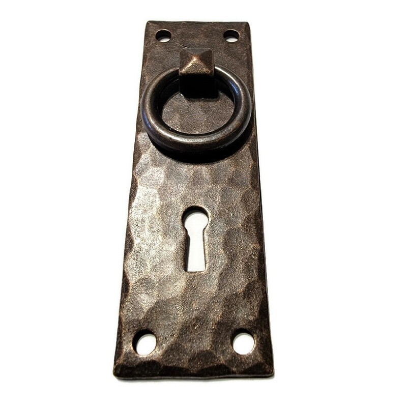 Hammered Forged Brass Mission Style Vertical DOOR PULL with Antique Copper Finish