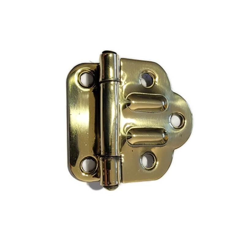 McDougall Cabinet Hinge - Polished Stamped Brass