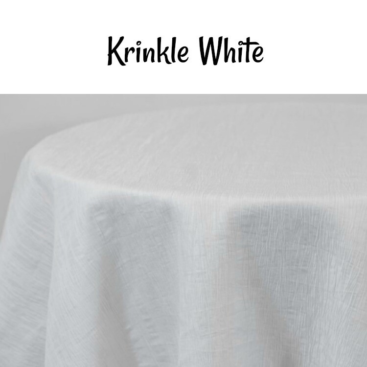 Linens For Less 55" Round in White Krinke