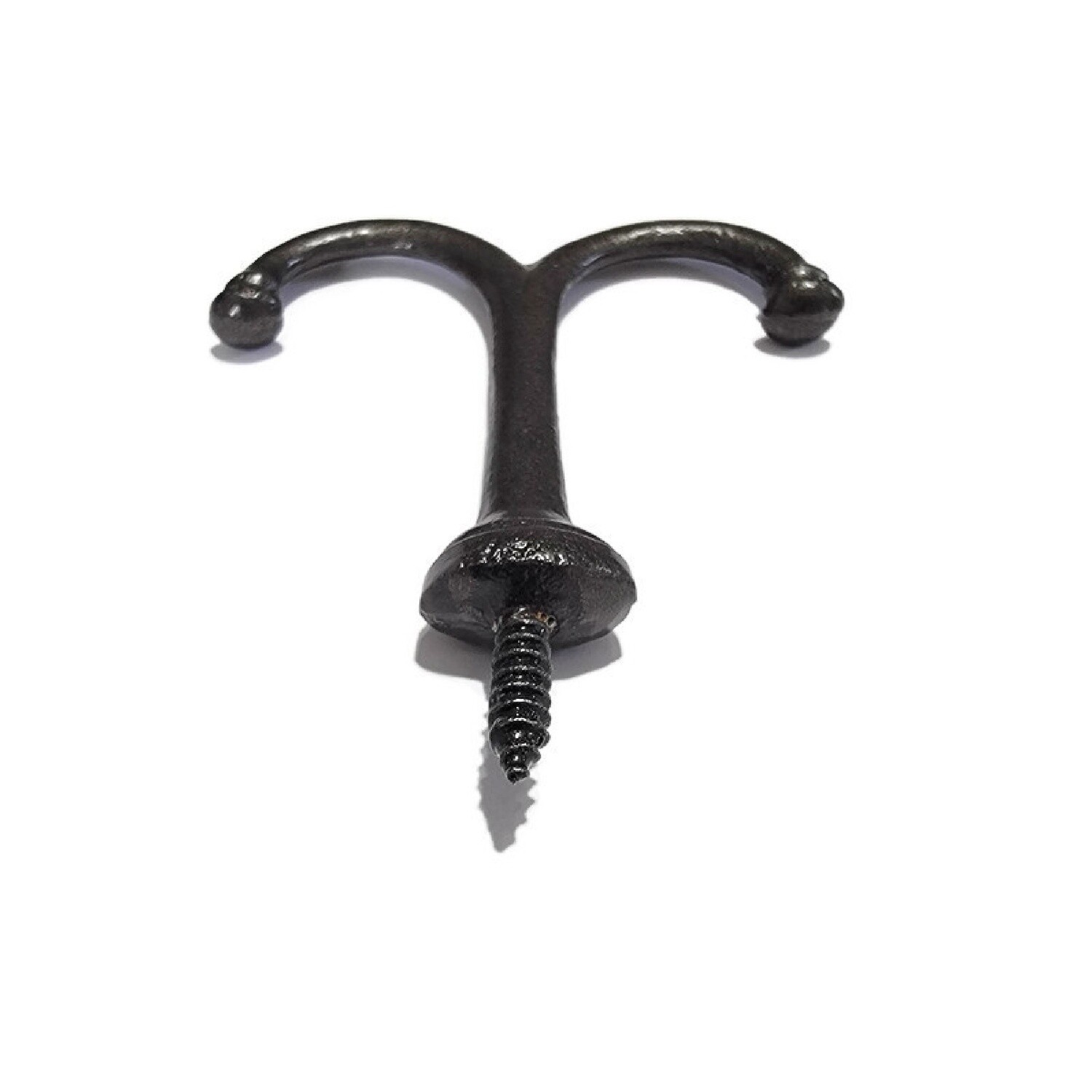 Wardrobe or Ceiling Cast Iron Coat Hook